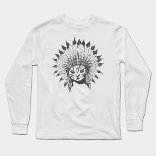 Indian Chief Cat Long Sleeve T-Shirt